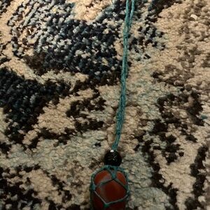 Homemade macramé necklaces 5 each comes with  real crystal (: I take customs